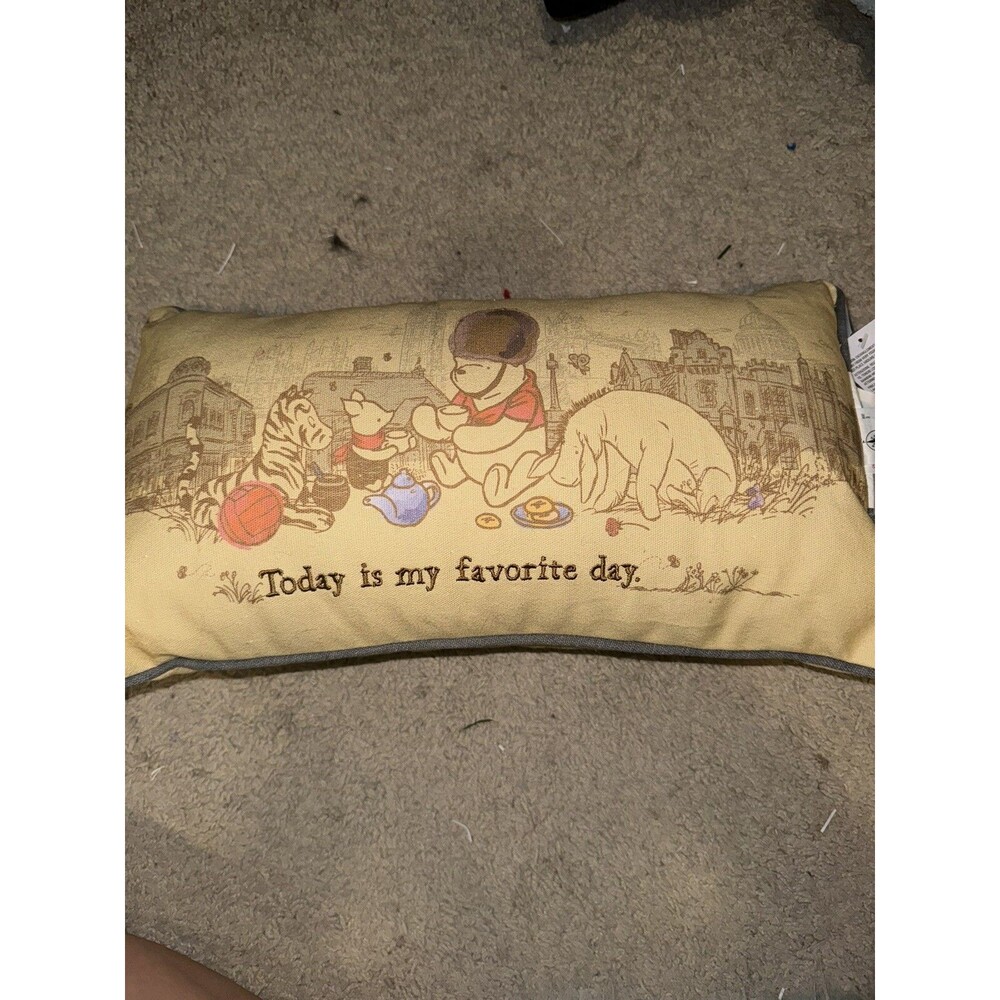 Winnie The Pooh Today Is My Favorite Day UK Pavilion Epcot Pillow Disney Parks